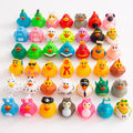 Gummi-Quietsch-Enten - verschiedene (lose Ware) 70 x 70 mm - gemischt