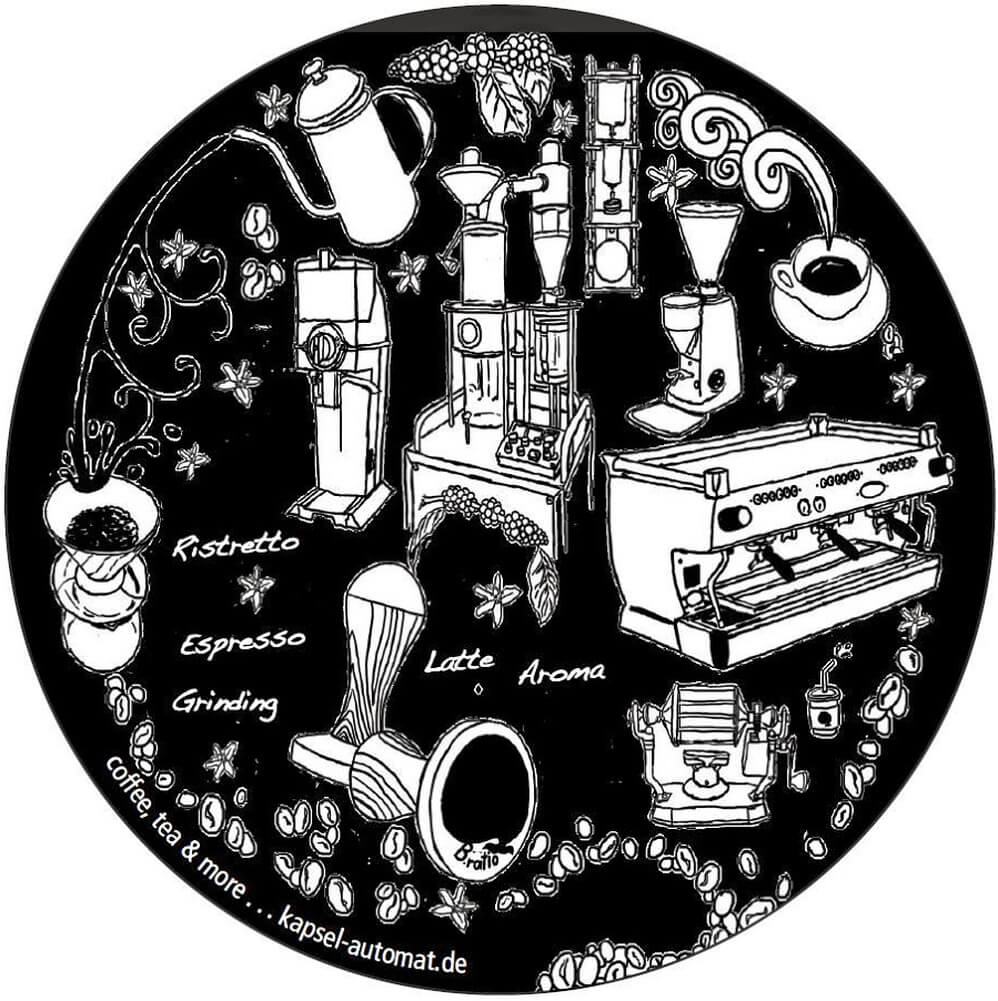 Aufkleber Sticker für Verkaufsautomat für Kaffeekapseln Kaffee Kapselautomat