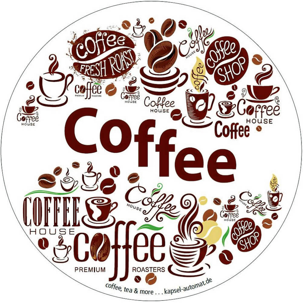 VERSCHIEDENE Aufkleber Sticker für Verkaufsautomat für Kaffeekapseln Kaffee Kapselautomat