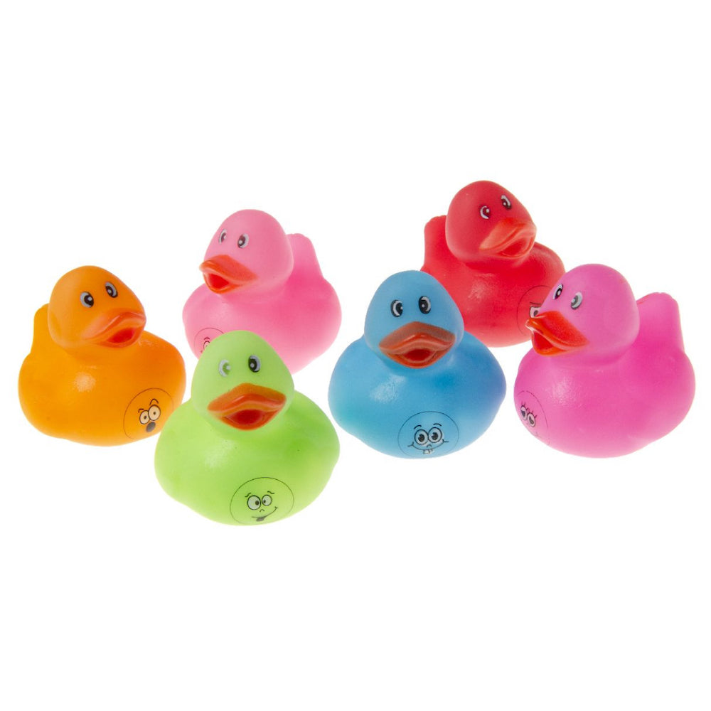 Patitos de goma de 5,5 cm - Caras de emociones, a partir de 54 unidades (6 por bolsa)