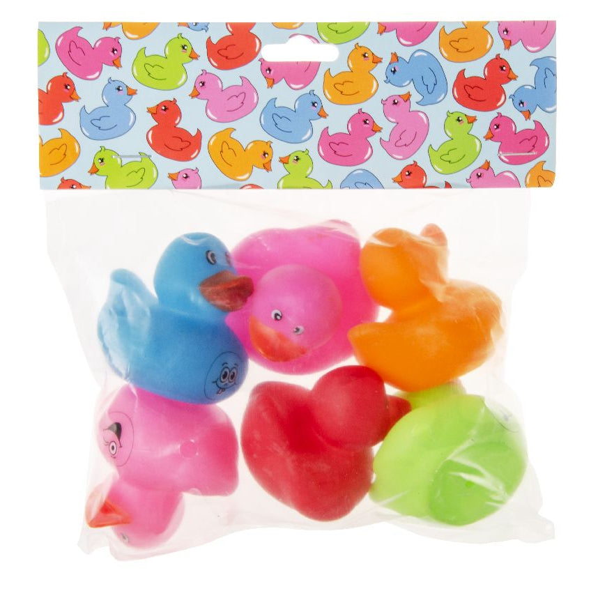 Patitos de goma de 5,5 cm - Caras de emociones, a partir de 54 unidades (6 por bolsa)
