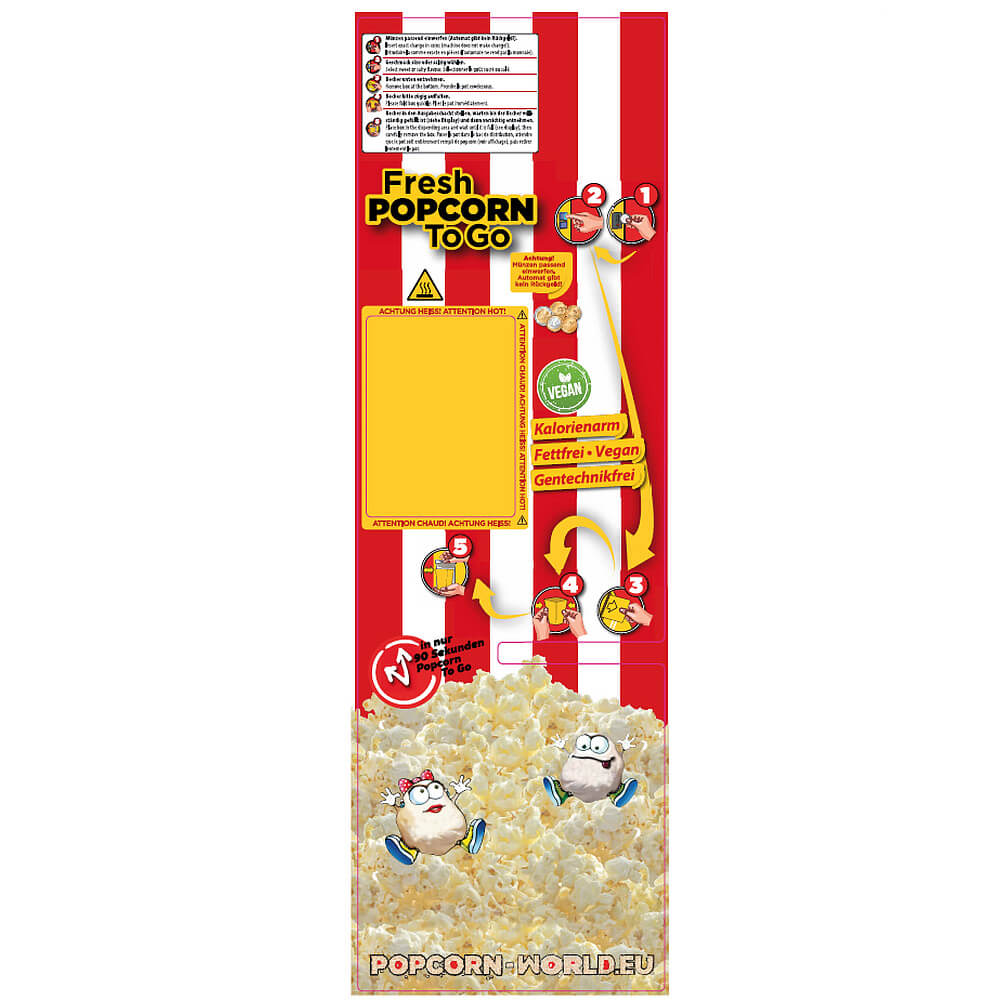 Aufkleber VORNE (Design Popcorn-World) für POPPPY, M520 (200x160 mm) DE