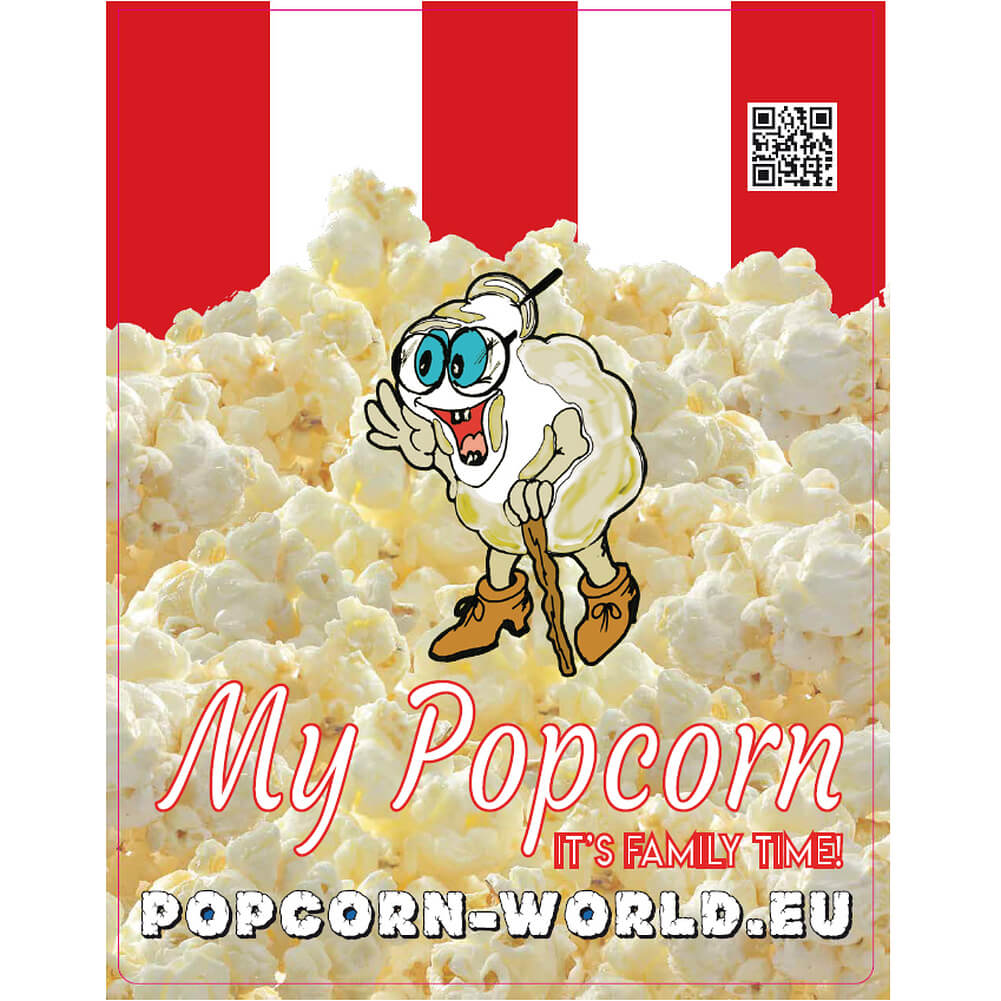 Aufkleber kurz RECHTS (Tür) zum Überkleben der Automaten Popppy oder M520 (unterer Teil) Popcorn-World