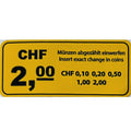 portion price sticker CHF 2,00 (yellow)