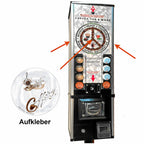 Aufkleber Sticker für Verkaufsautomat für Kaffeekapseln Kaffee Kapselautomat