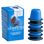 Cápsulas Bluecup como las cápsulas de café Nespresso, 6 unidades