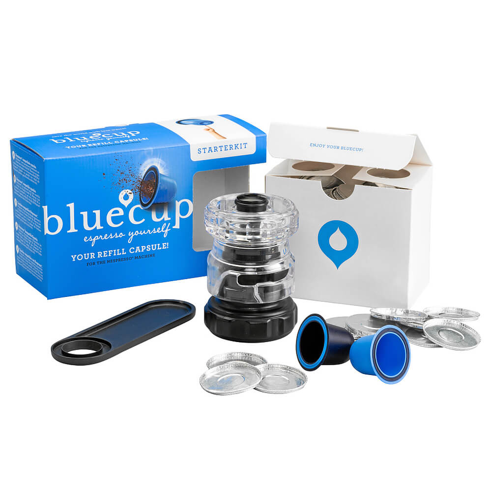 Starter Kit Bluecup for Nespresso coffee capsules
