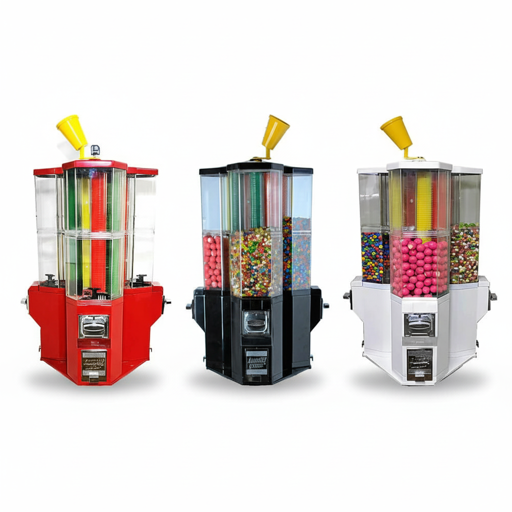 Máquina expendedora CupCandy con 3 compartimentos