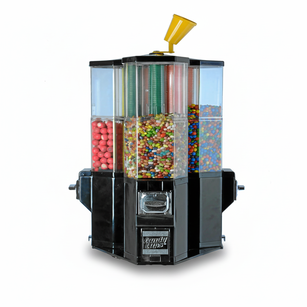 Máquina expendedora CupCandy con 3 compartimentos