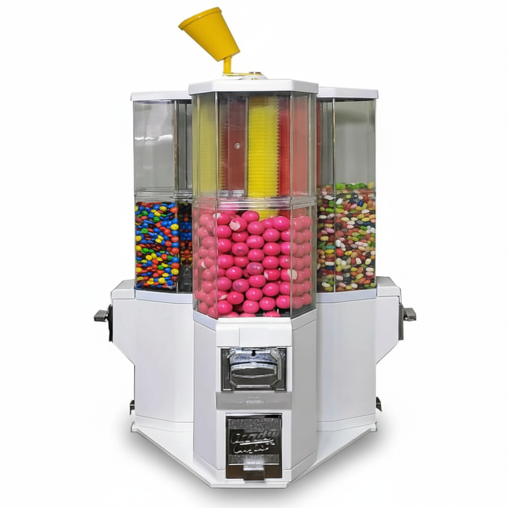 Máquina expendedora CupCandy con 3 compartimentos