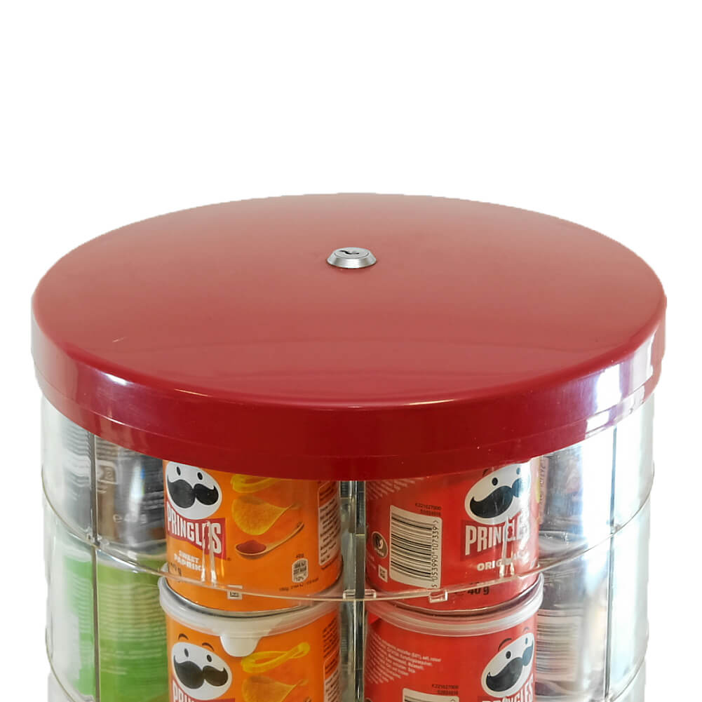 Vending machine for Pringles M49 RED (with mechanical coin selector 2,- €)
