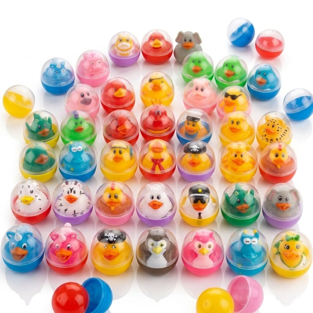 Gummi-Quietsch-Enten - verschiedene (in 70mm Kapsel) - gemischt