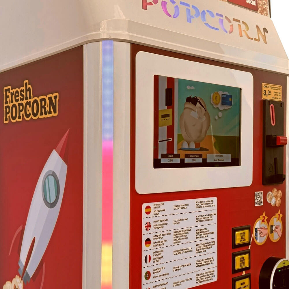 MyPopcorn Star - para 2 variedades de palomitas de maíz + mezcla (Mod. 140 EU) de acero inoxidable con TODOS los extras