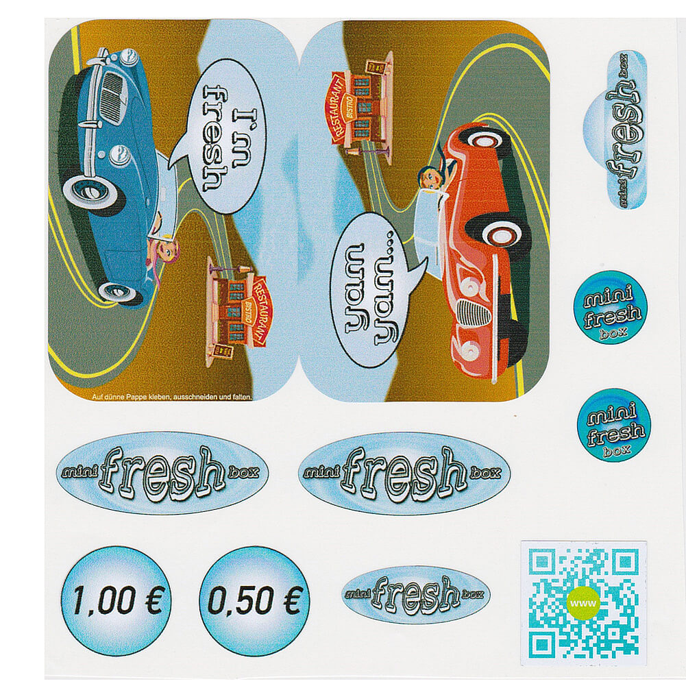 Mini-Fresh-Box 1,00 € (mittlere Produkte bis 25 mm, Ausgabe Dreieck)