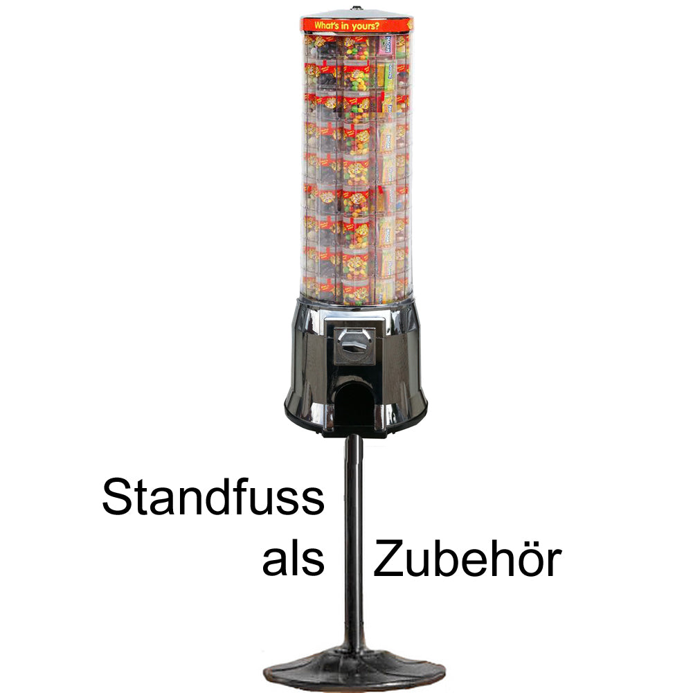 Mini snack vending machine M81, vending machine CHROME  - € 2,- coin slot
