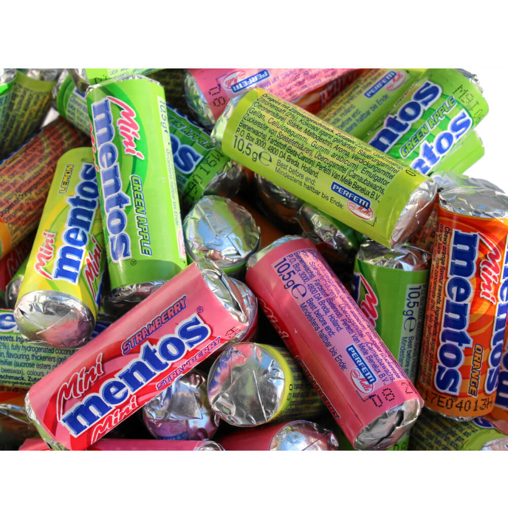 Mini-Mentos Fruit-Mix 1 bote = 120 unidades