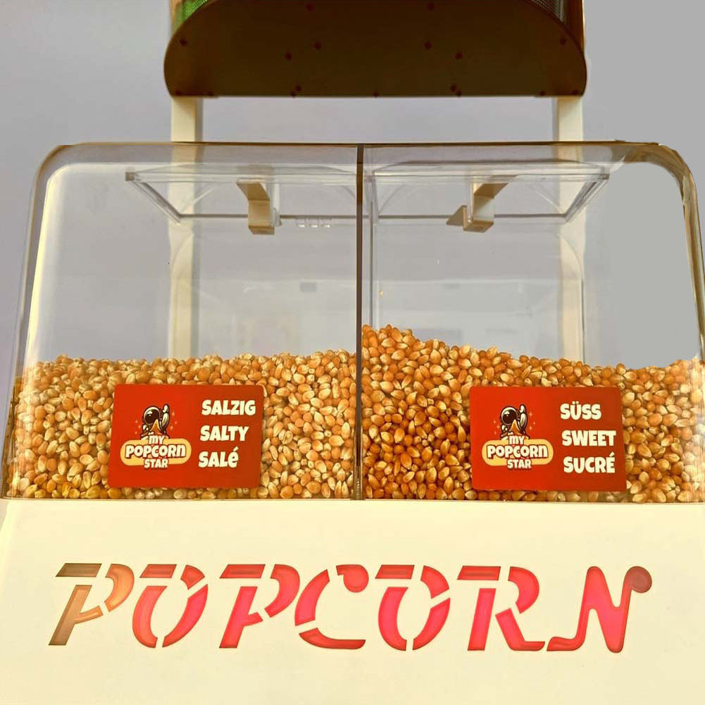 MyPopcorn Star - für 2 Sorten Popcorn + Mix (Mod. 140 EU) plus Nayax plus Telemetrie - Miete (Mietkauf); monatlich, ab dem zweiten Monat: 130,- €