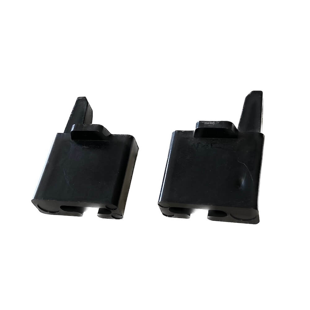 Schiebe-Riegel (Set Li.+Re.) innen für Verschlussblende über Münzprüfer (schwarz) f. Automat Pringles M49