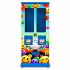 Emoji Ball Dispenser Capsule Dispenser with TWO Hoppers for 60–65 mm balls or capsules – BLUE
