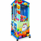 Emoji Ball Dispenser Capsule Dispenser with TWO Hoppers for 60–65 mm balls or capsules – BLUE