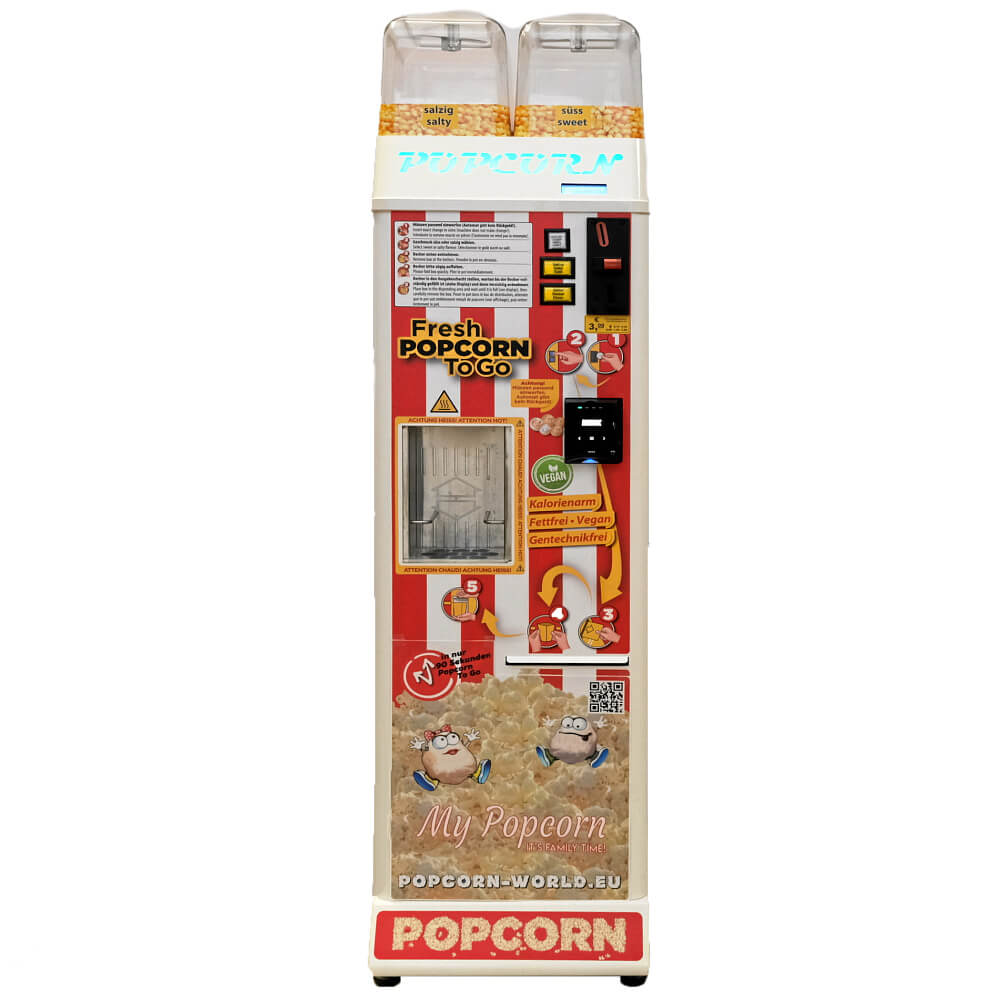 MyPopcorn Popstar - 2A 520 v2 plus Nayax Kartenzahlung - Miete (Mietkauf) - monatlich, ab dem zweiten Monat: 110,- €