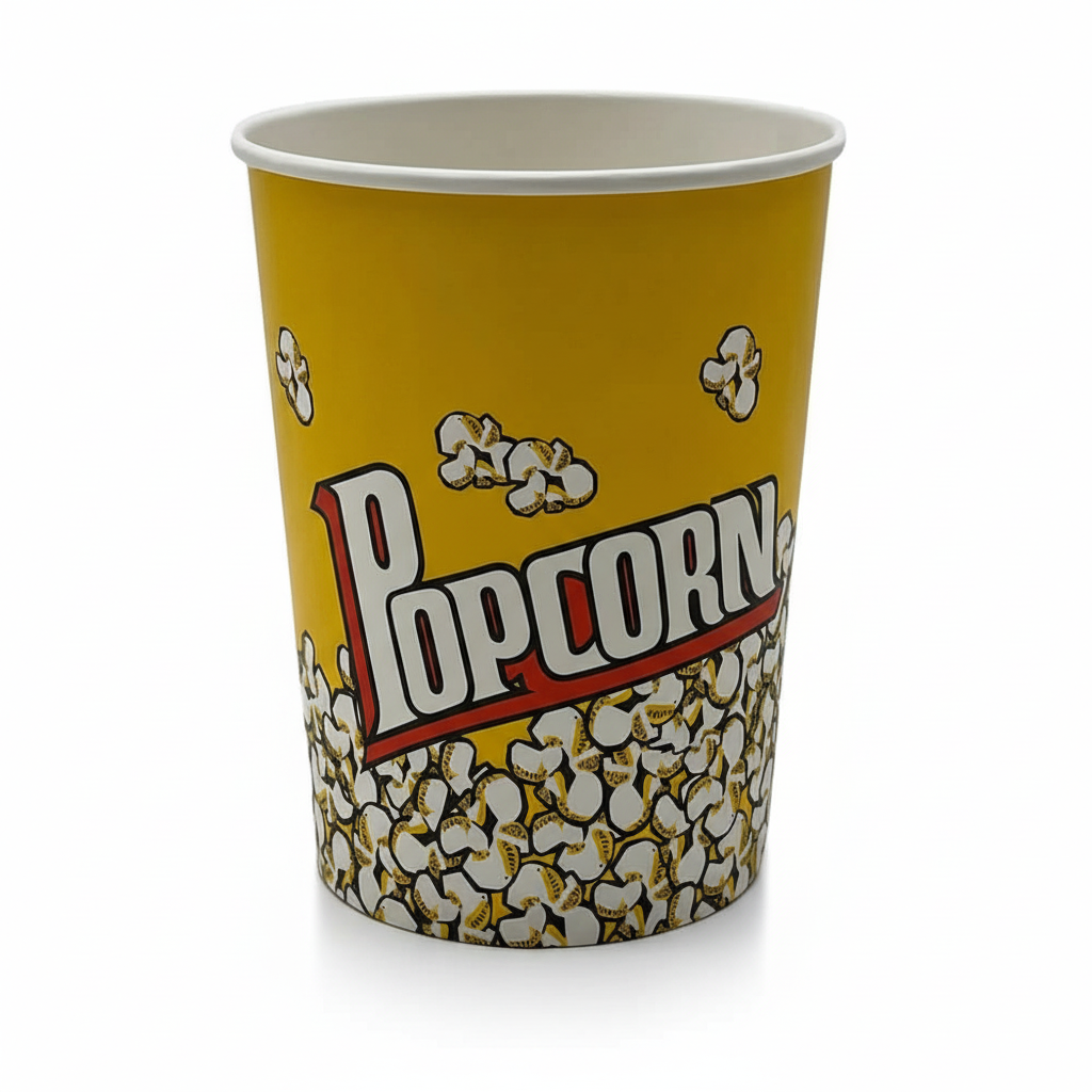 Popcorn Becher RUND ca. 1L, 32 Oz