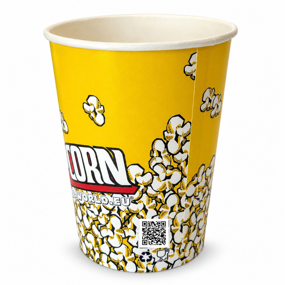 Popcorn Becher RUND ca. 1L, 32 Oz