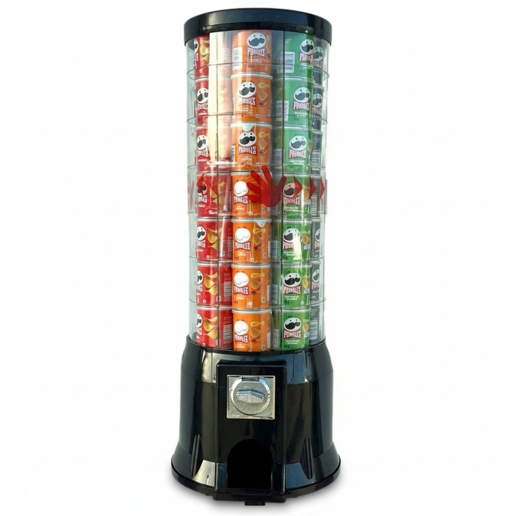 Máquina expendedora de Pringles M49 USADA NEGRA (con monedero mecánico de 2,00 €)