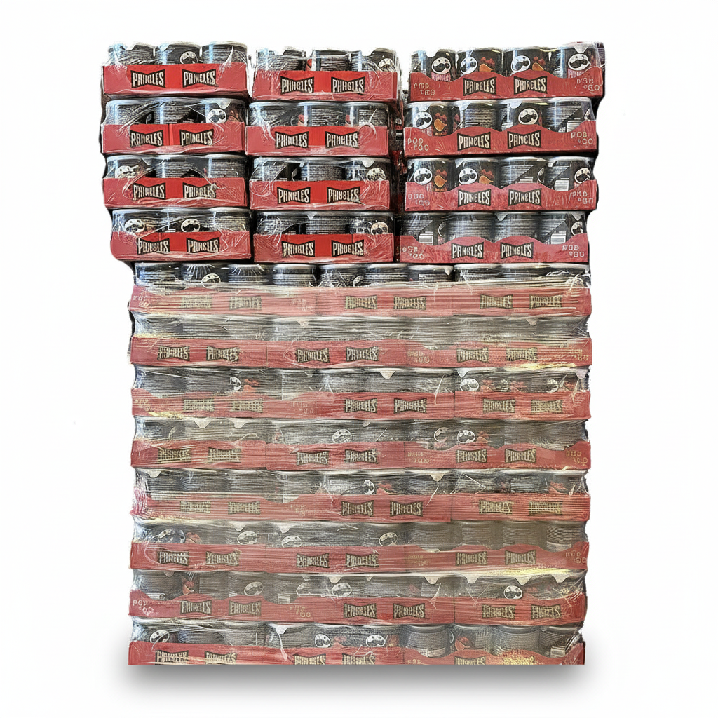 Pringles Chips combination mixed pallet with 1728 cans. 4 flavors with 432 cans each.