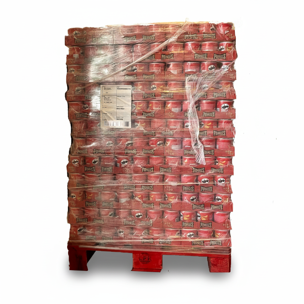 Pringles Chips combination mixed pallet with 1728 cans. 4 flavors with 432 cans each.