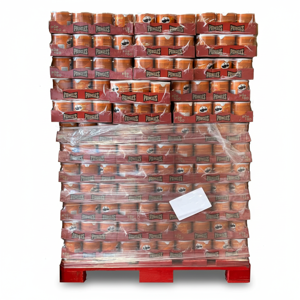 Pringles Chips combination mixed pallet with 1728 cans. 4 flavors with 432 cans each.