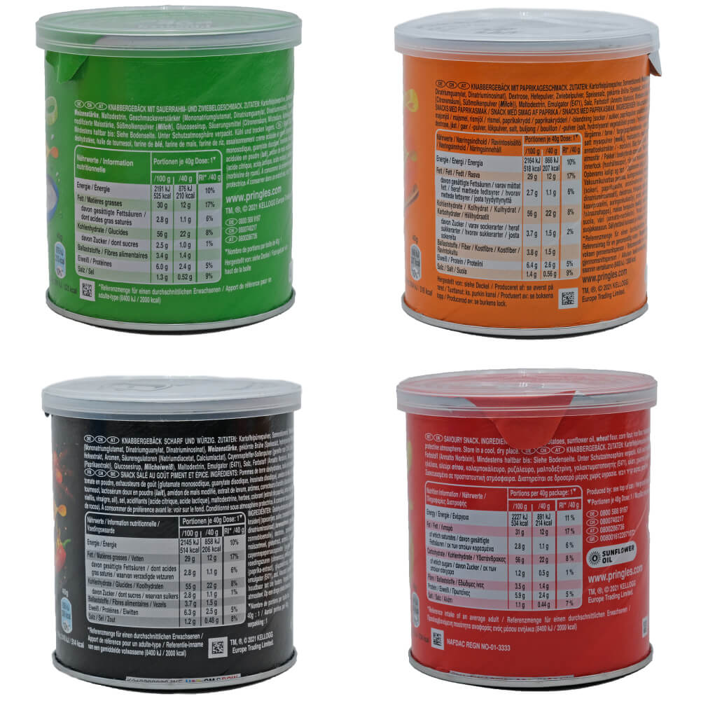 Pringles Chips Kombi Mixsorten 4x12er