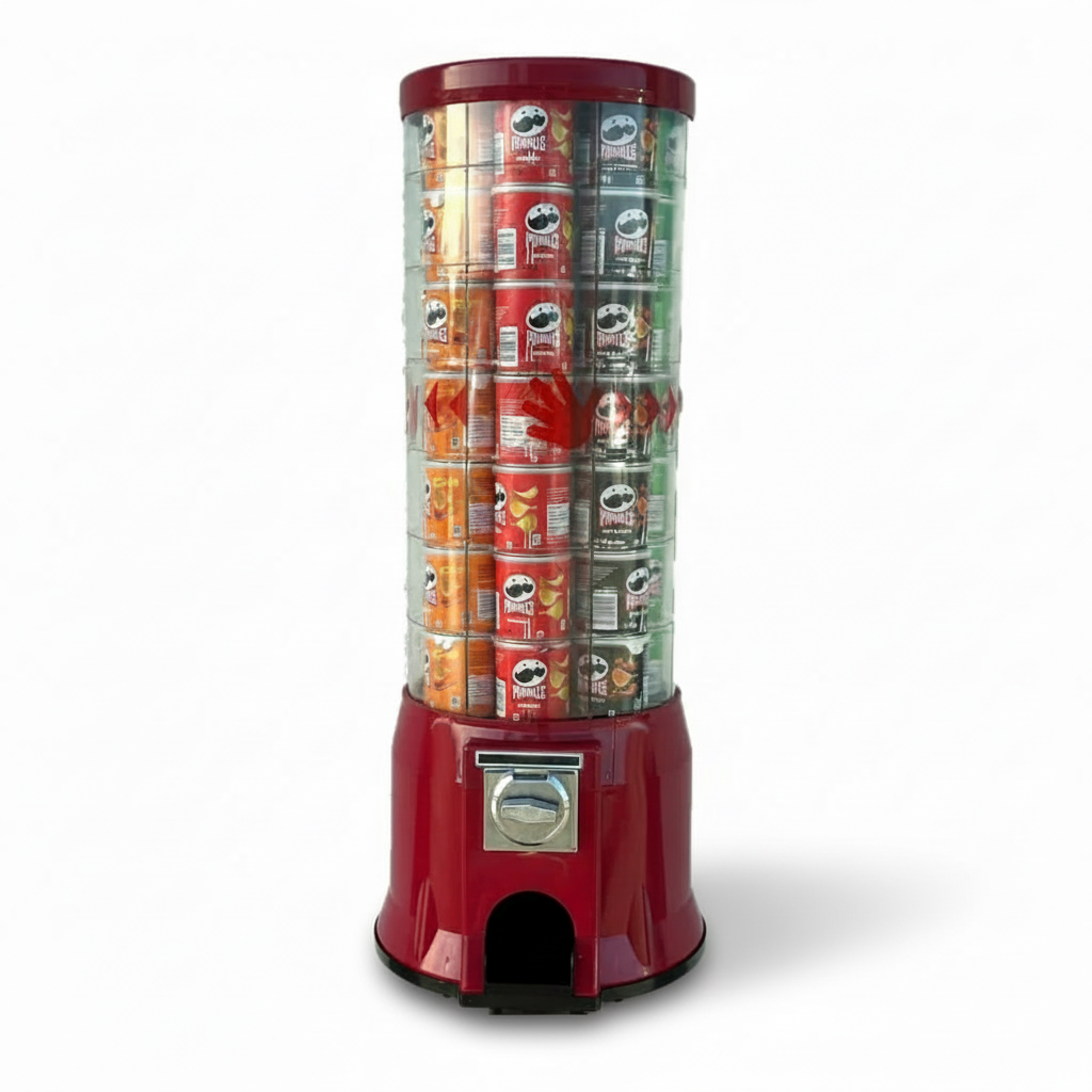 Vending machine for Pringles M49 RED (with mechanical coin selector 2,- €)
