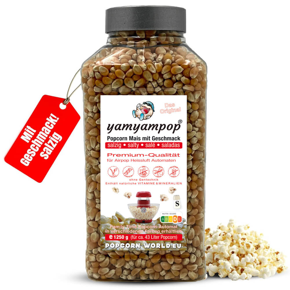 Maíz en tarrina de 1250g - varios sabores