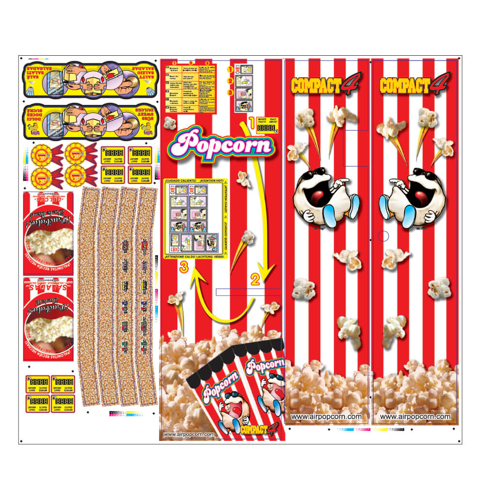Vending machine film custom design Compact-M500 (as from 5 pieces)