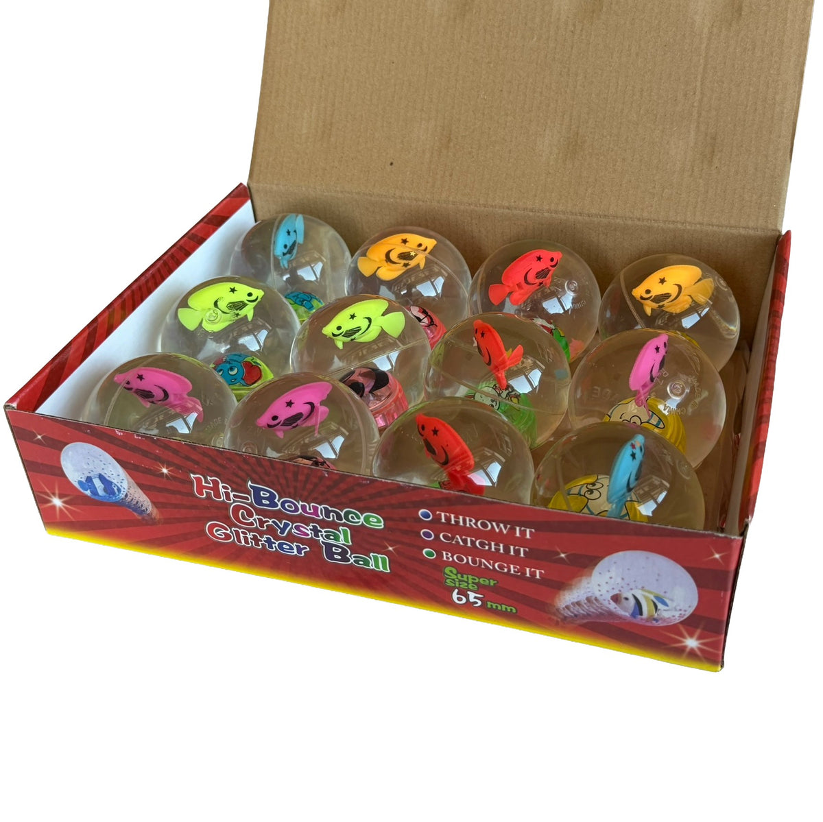 Blinkende Flummis - Springbälle - Gummibälle - 65mm - selbstauslösend (mit Wasser gefüllt)
