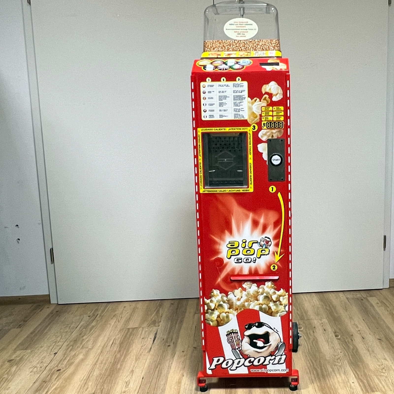 Popcorn-Automat Airpop GO in rot - wenig gebraucht
