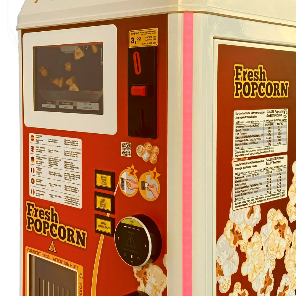 MyPopcorn Star - für 2 Sorten Popcorn + Mix (Mod. 140 EU) plus Nayax plus Telemetrie - Miete