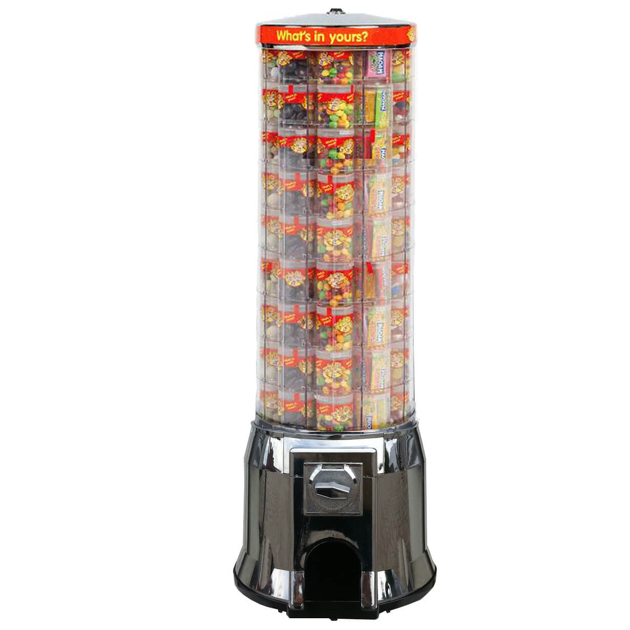 Mini-Snack-Automat, Warenautomat in Chrom M81, Münzeinwurf€ 2,00