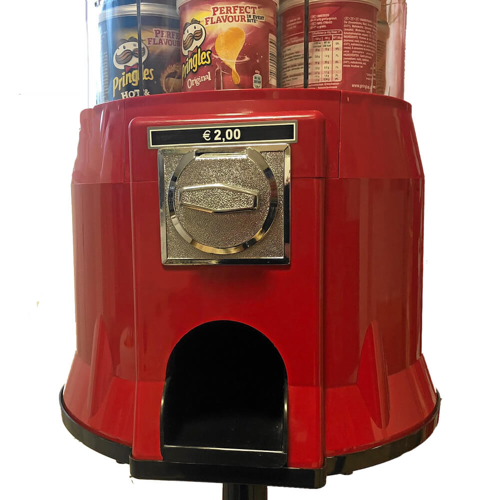 Pringles-Automat ROT M49, (mit Mechanischem Münzprüfer)
