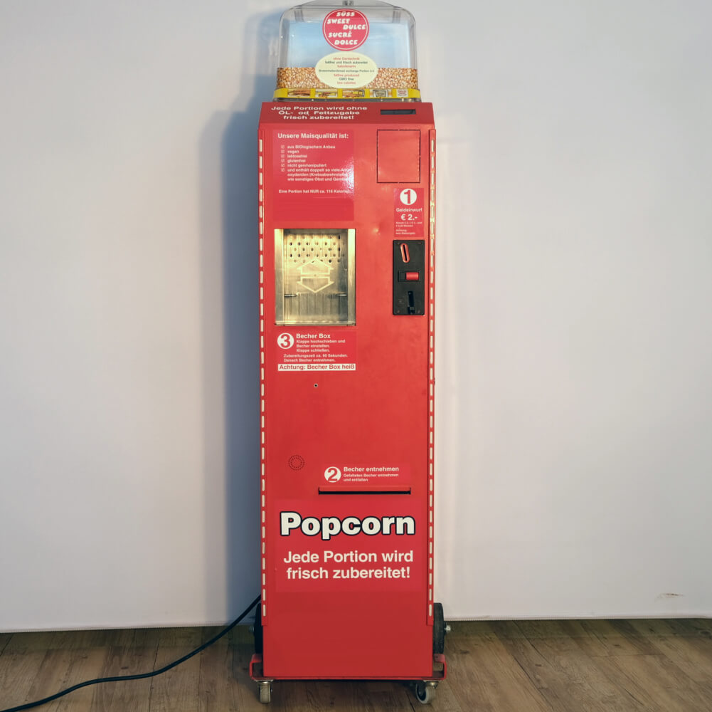 Popcorn-Automat Airpop GO rot - gebraucht ohne Popcorn-World-Aufkleber