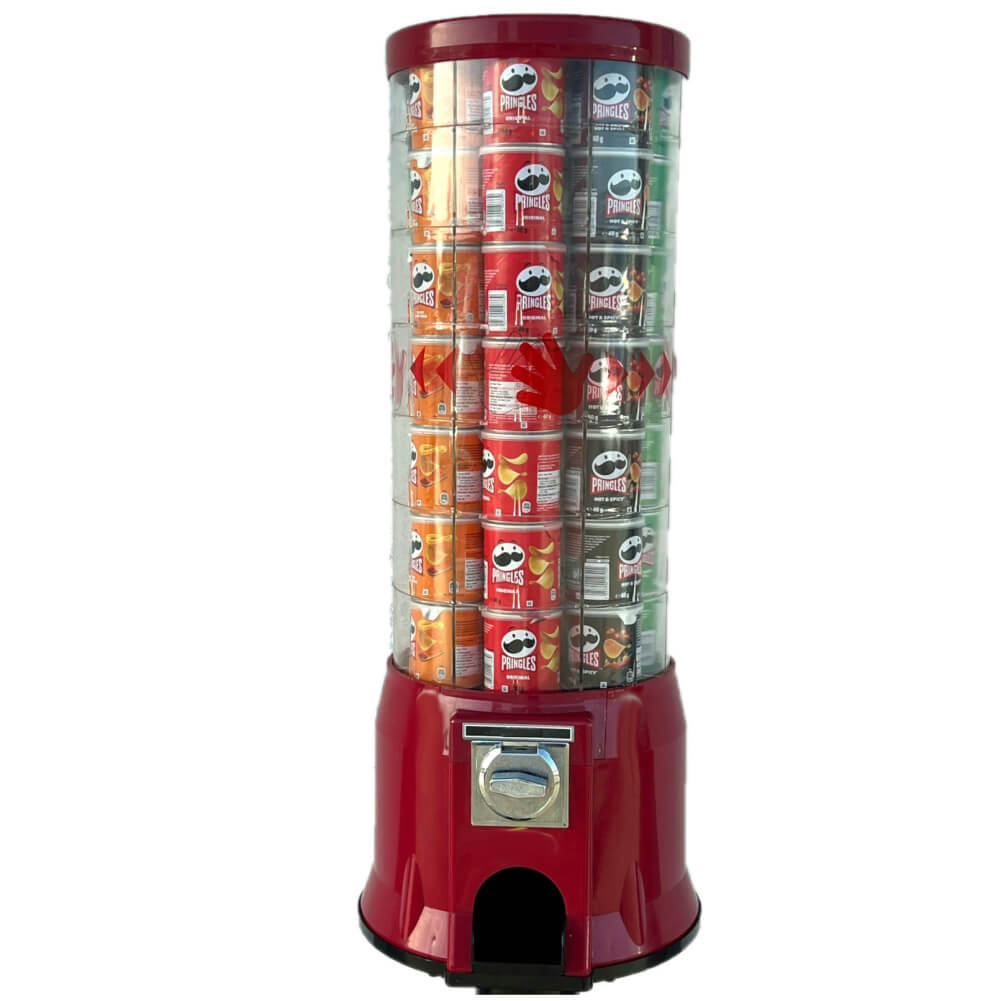 Automat für Pringles M49 ROT (mit mechanischem Münzprüfer 2,- €)