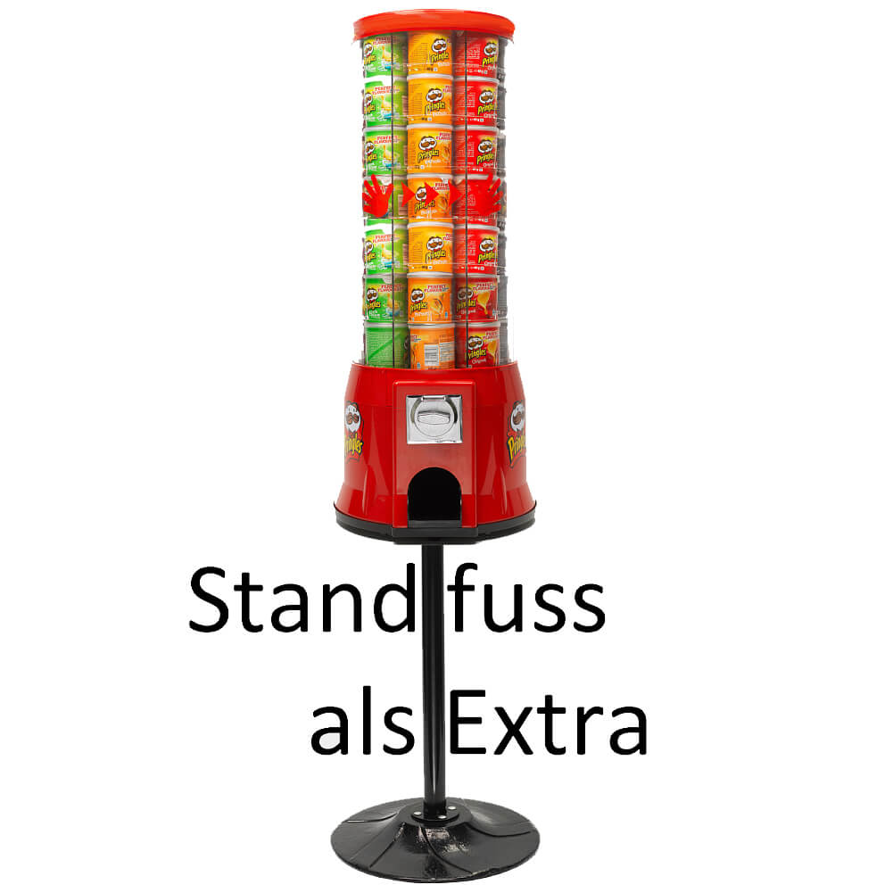 Pringles-Automat ROT M49, (mit Mechanischem Münzprüfer 2,00€)
