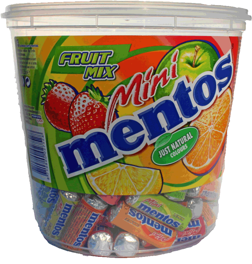 Mini-Mentos Fruit-Mix 1 Dose = 120 Stück