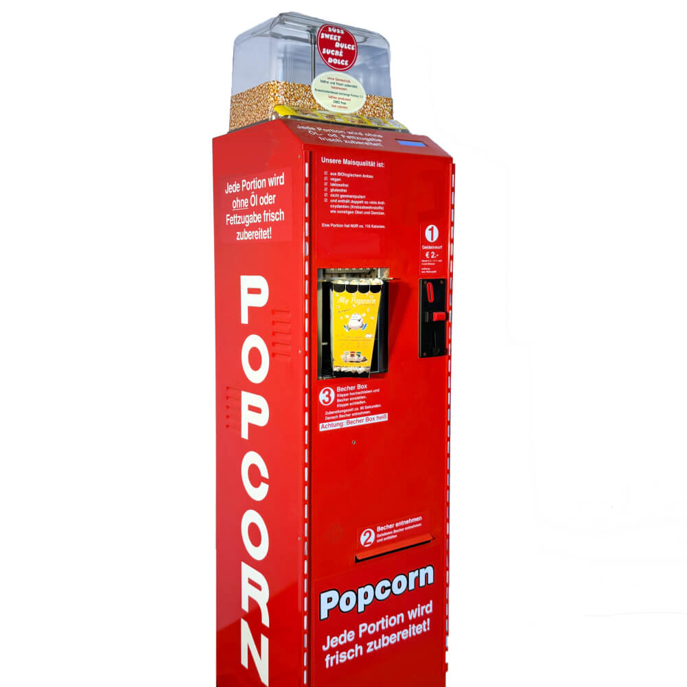 Popcorn-Automat Airpop GO rot - gebraucht ohne Popcorn-World-Aufkleber