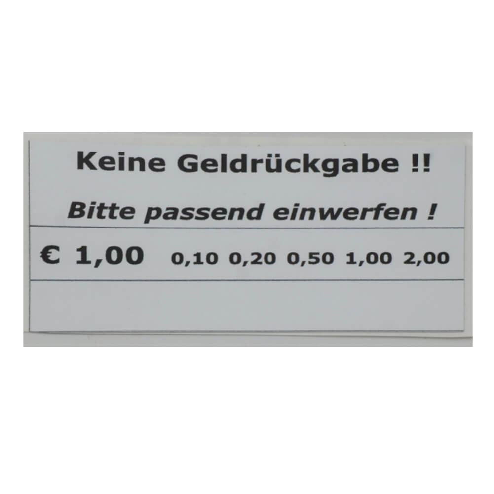 Sticker, Aufkleber für Preisangabe € 1,00 (weiss)